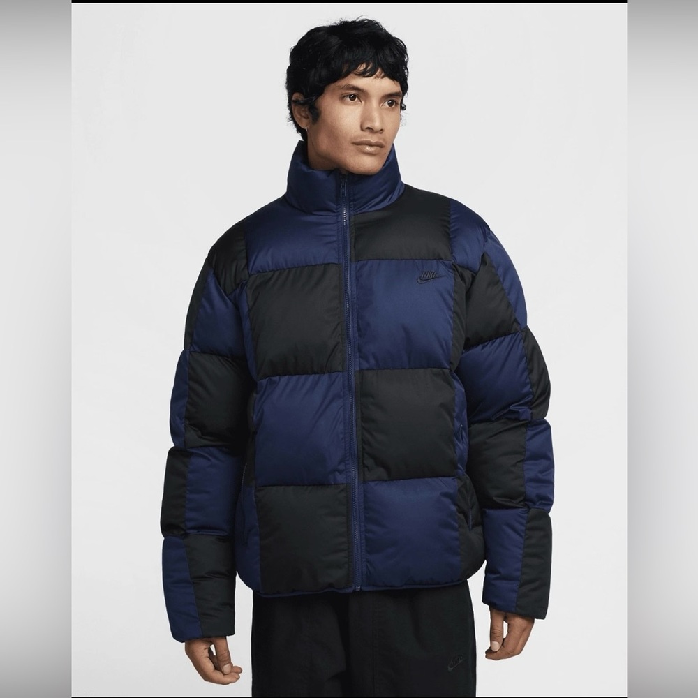 Nike Sportswear Therma-Fit Checkered Puffer Jacket FZ0865-410 Men's Size M